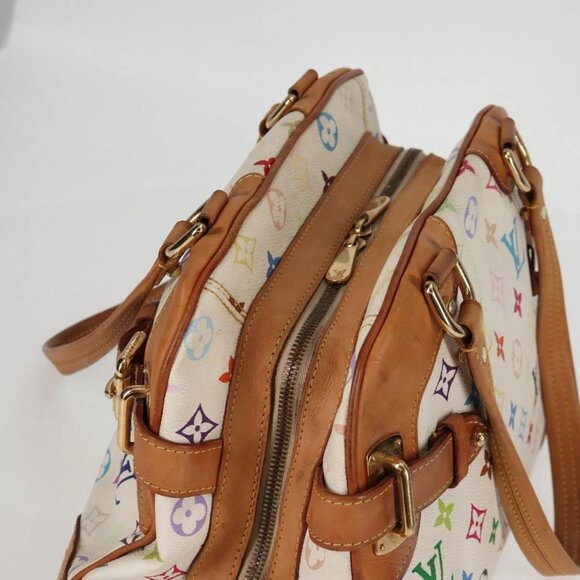 LOUIS VUITTON Monogram Multicolor Claudia Hand Bag White M40193 LV Auth 125340V - Picture 7 of 16